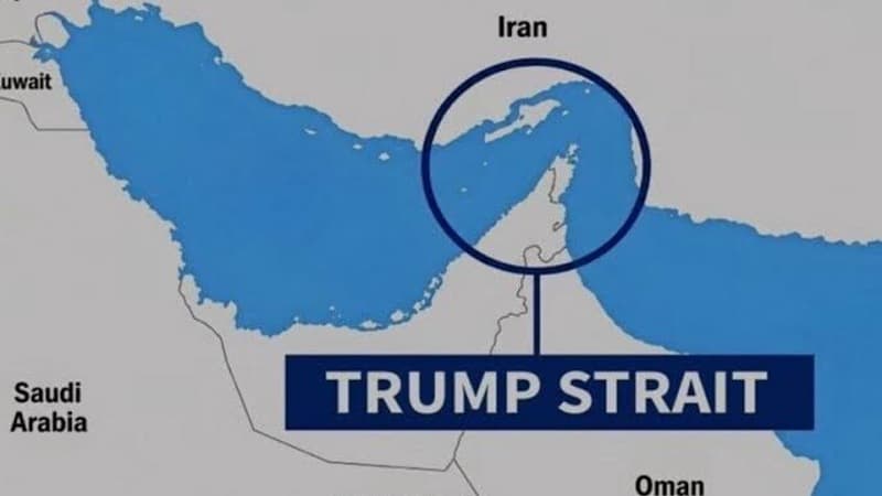 US president shares Hamas map titled Trump Strait