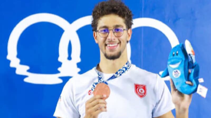 Ahmed El-Jawadi earns bronze in 800m freestyle