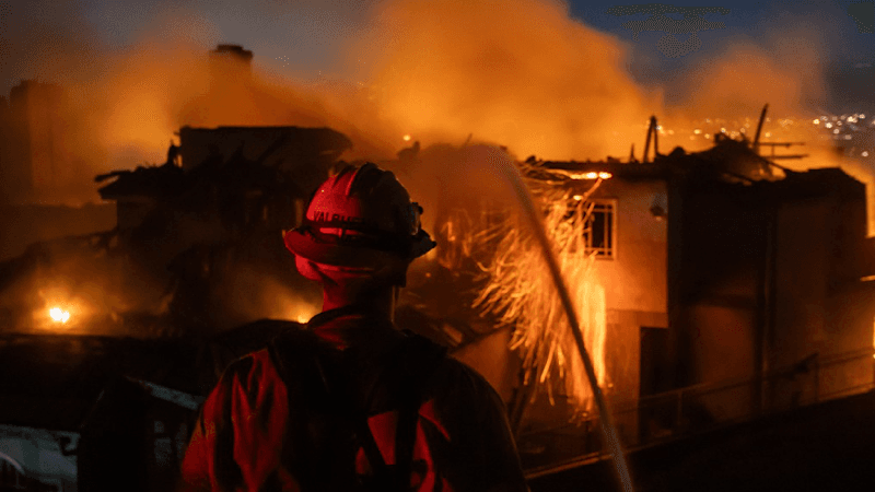 Large fire destroys extensive land