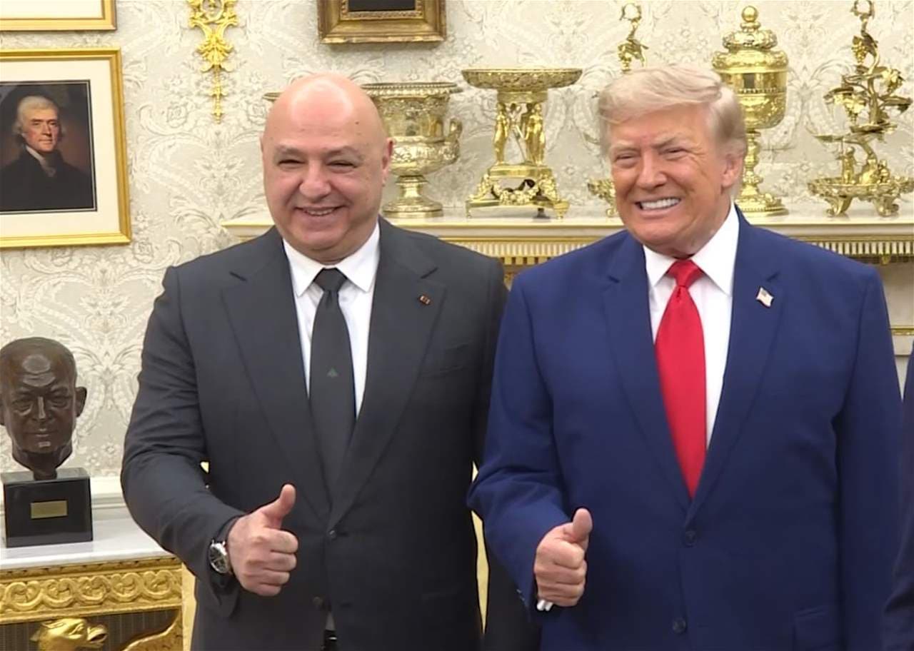 What did Aoun record at the White House