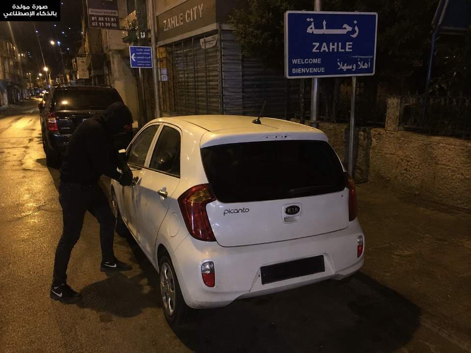 Zahle suspect steals car surprise