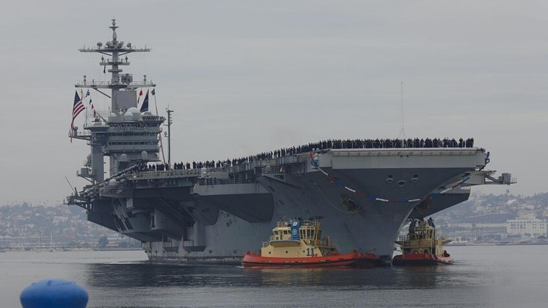 Abraham Lincoln departing Middle East