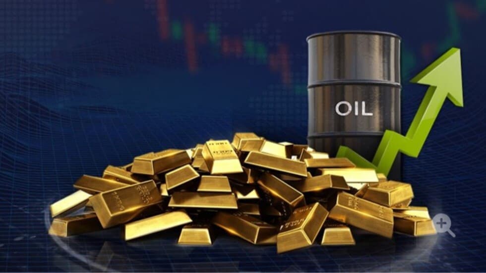 Oil prices climb gold steady