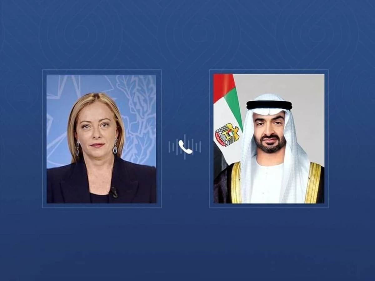 بن زايد وميلوني يناقشان التعاون والإقليم