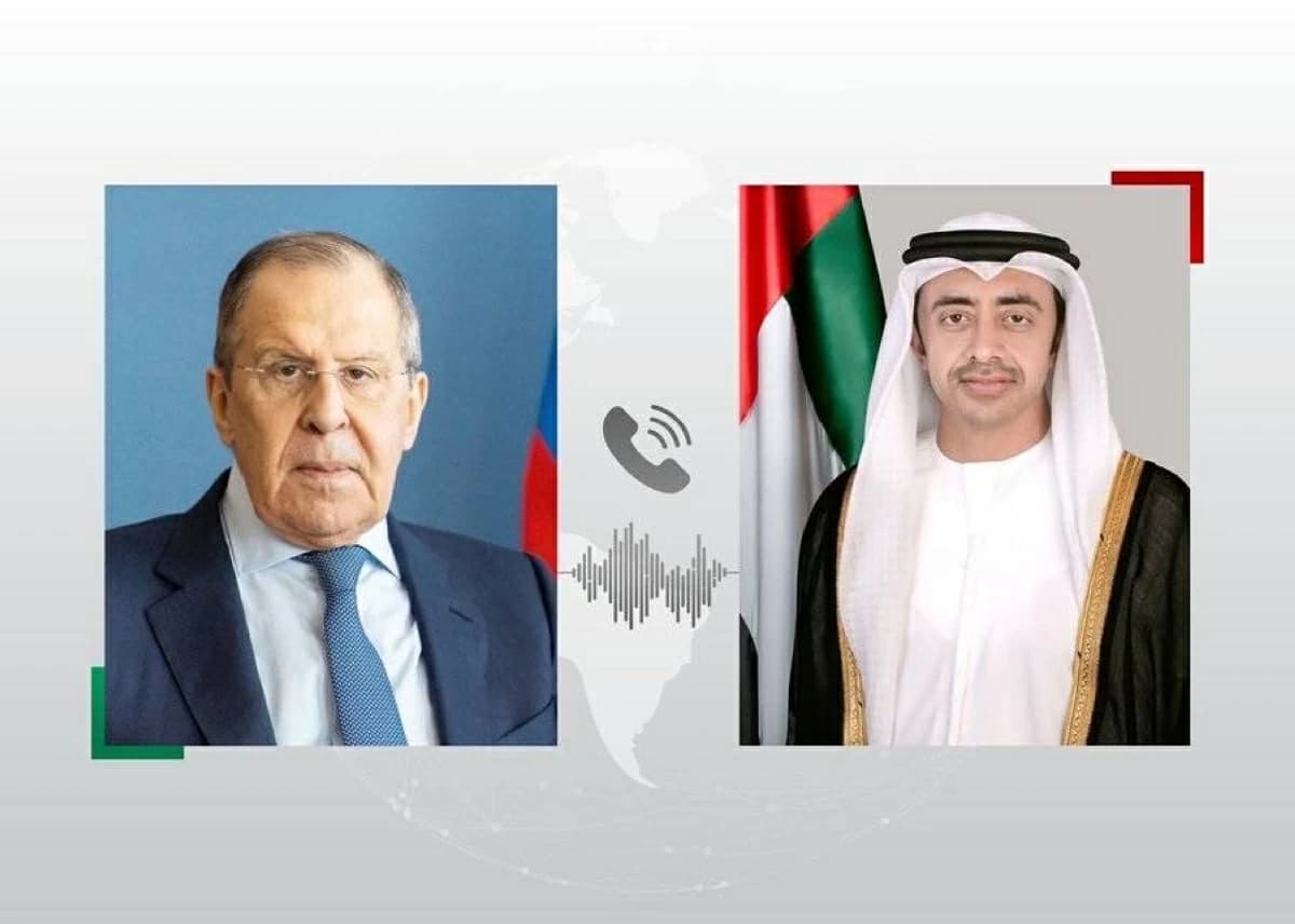 عبدالله بن زايد ولاريوف يناقشان التطورات