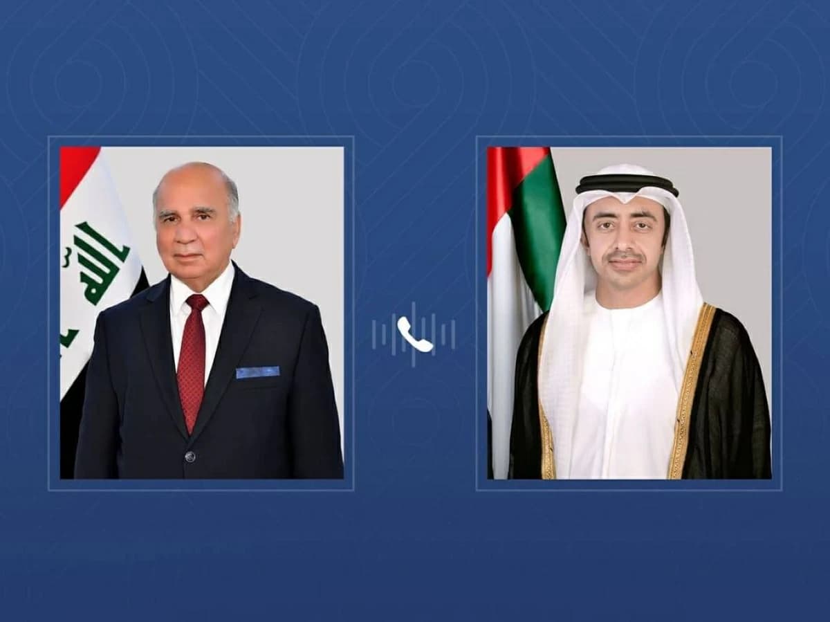 عبدالله بن زايد ووزير خارجية العراق يتباحثان عن التطورات