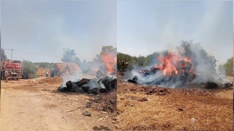 Fire in Bouaouane destroys 360 hay bales