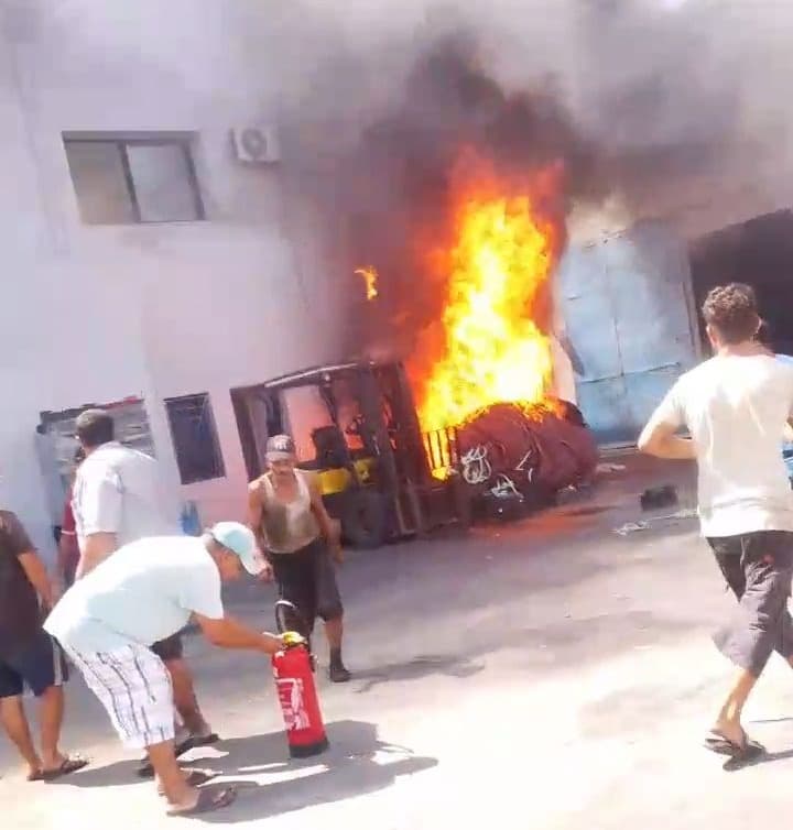 Gar Al-Melh Port Fire Controlled