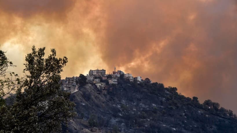 Algerian Fires Cause 12 Dead and 54 Injured