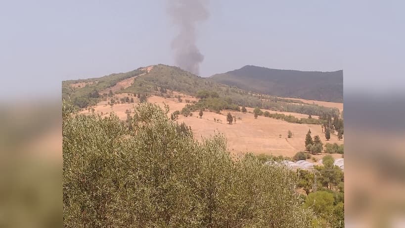حريق في حمام بورقيبة قرب الجزائر