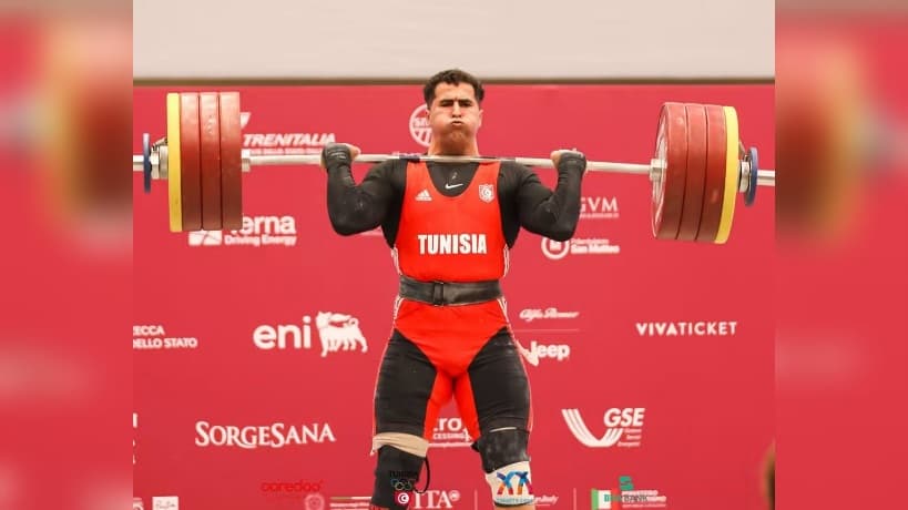 Ayman Basha secures silver in Mediterranean weightlifting