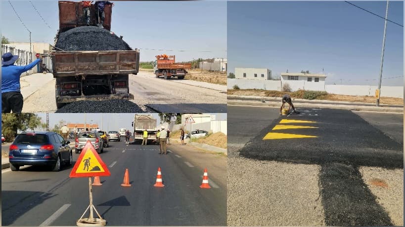 Kairouan replaces non-standard speed bumps