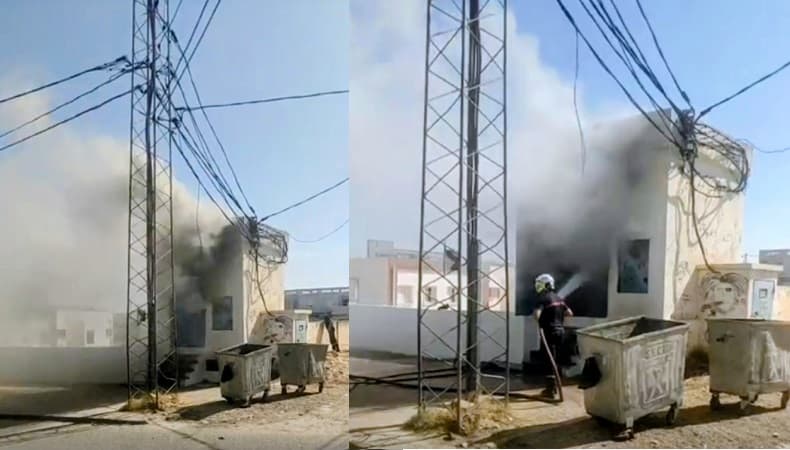 الوسلاتية: تدخل سريع لإخماد حريق قرب مدرسة