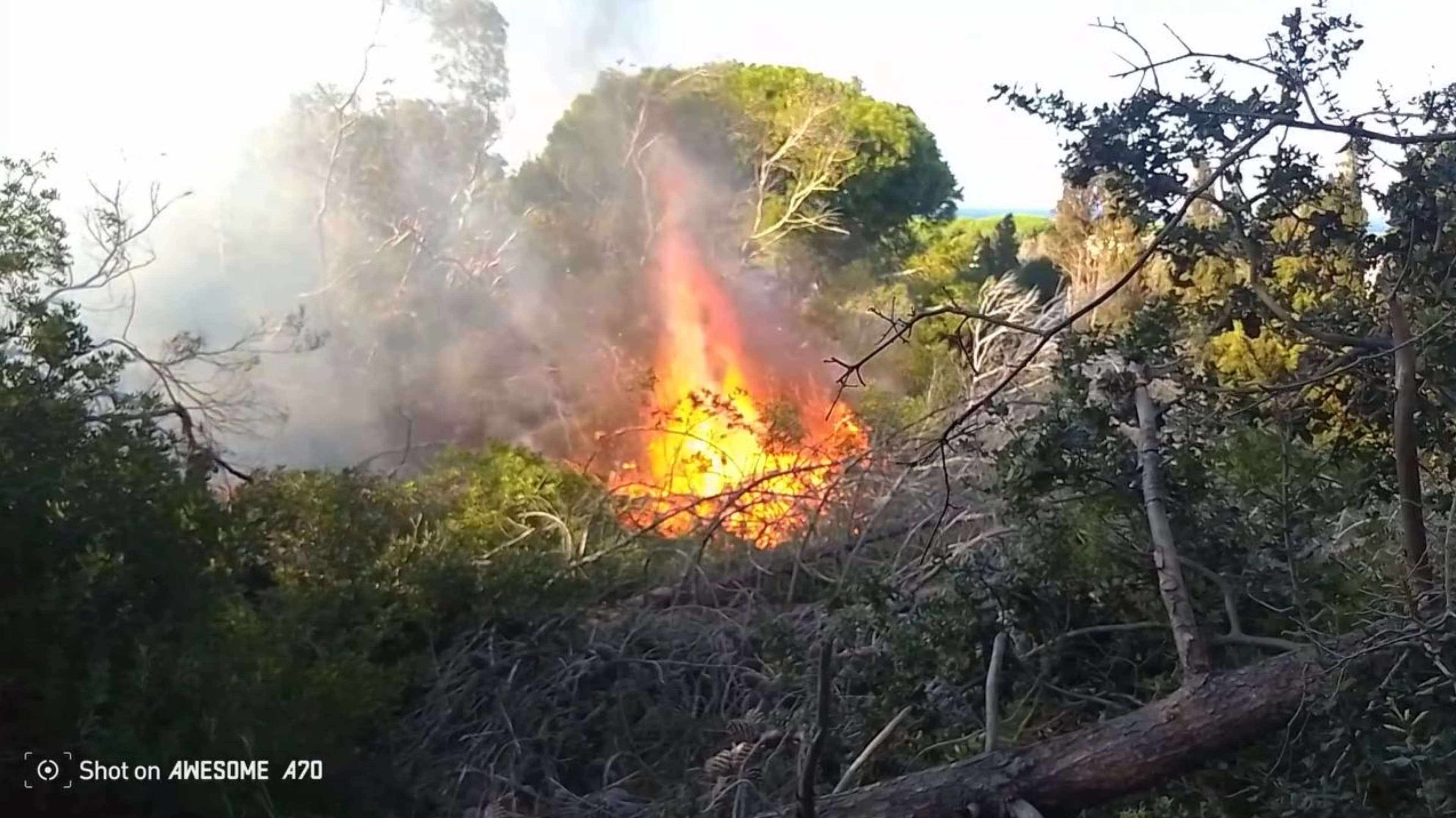 Mountain summit manages small fires