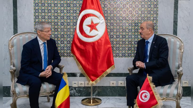وزير الخارجية مع مرشح رومانيا للأمم المتحدة