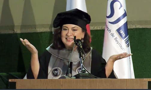 Lamia Al-Mabeeh Urges Lebanon's Graduates