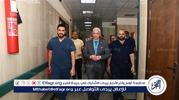 رئيس جامعة أسيوط يزور مستشفى القلب