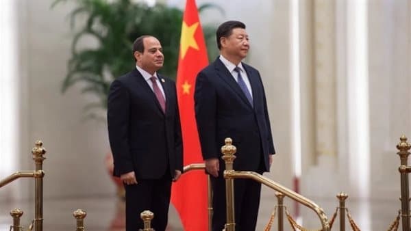 الرئيس السيسي يستقبل نظيره الصيني