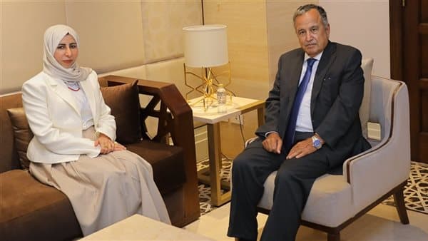 نبيل فهمي يلتقي وزيرة اليمن