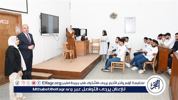 رئيس جامعة قناة السويس يتفقد مدرجات كلية التمريض