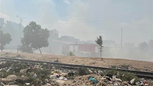 السيطرة على حريق هيش وبوص في الخانكة بدون خسائر