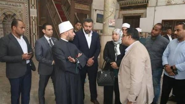 وزير الأوقاف يباشر تطوير مسجد الشعراني