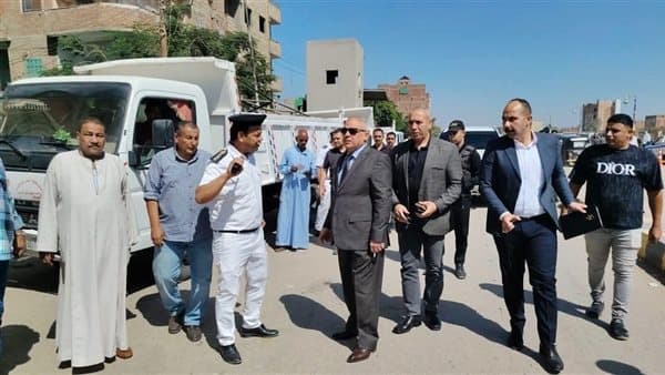مدير أمن بني سويف يراجع حملة إزالة إشغالات ببا