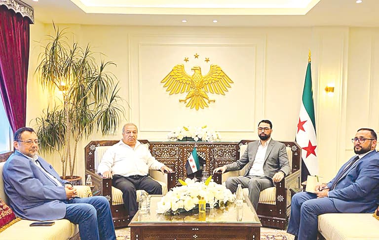 Syrian chargé d'affaires meets Al-Kaaki and Afifi