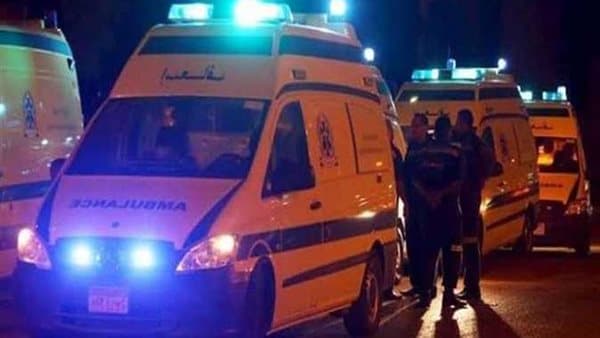 حادث انقلاب ميكروباص على طريق شبرا بنها