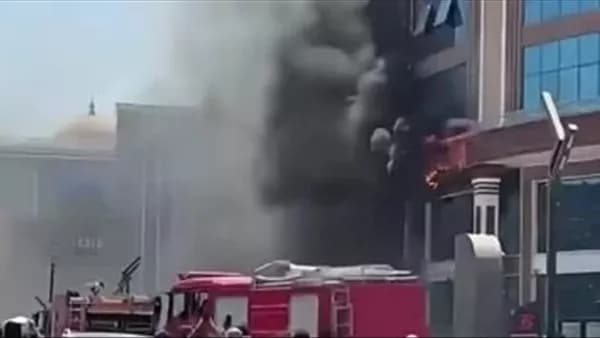 حريق داخل مستشفى الحميات بإمبابة