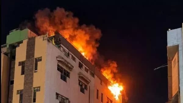 حريق كبير في مدرسة النيل بأوسيم