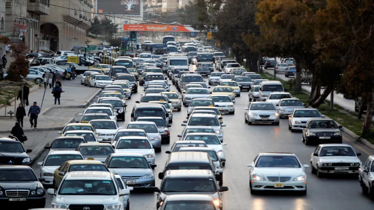 Amman Entrance Traffic Buildup