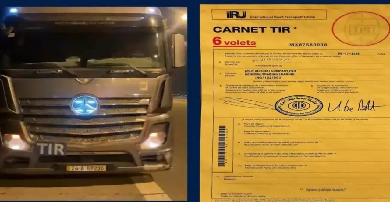 Iraqi Truck Transports Goods from Turkey to Jordan
