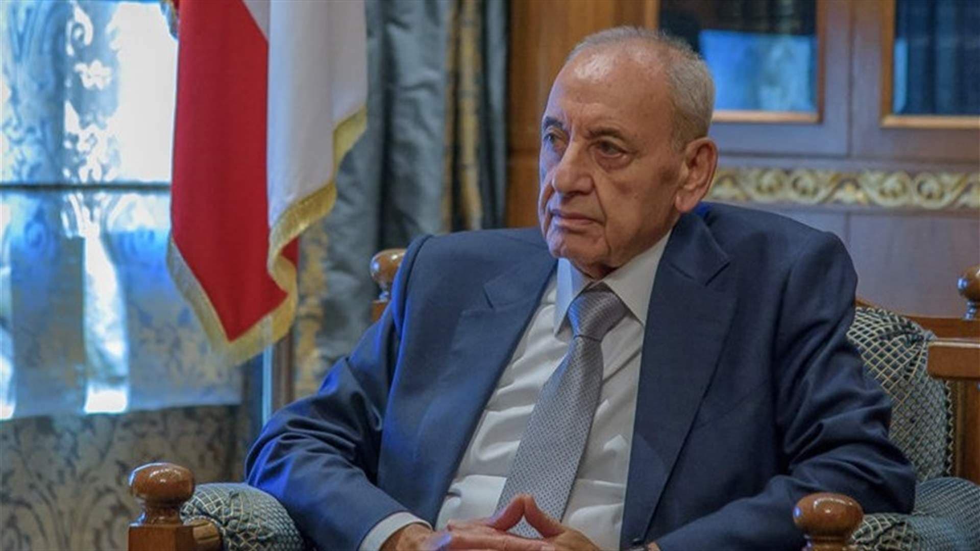 Berri reviews latest developments with Egyptian ambassador