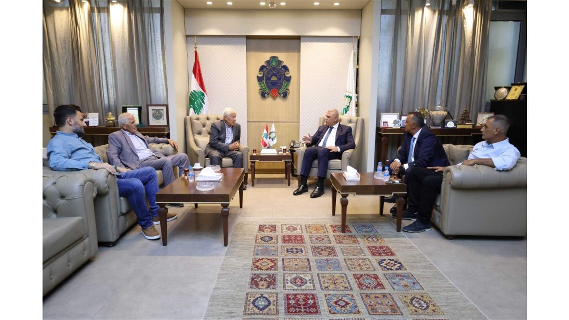 Brigadier Shuqayr reviews border tensions with Al-Arqoub Municipalities