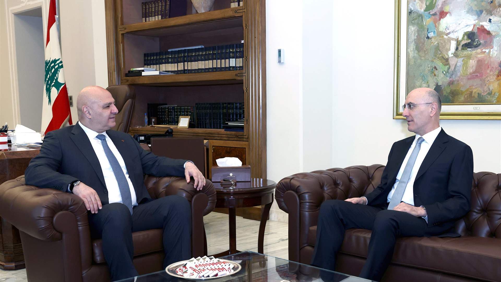 Aoun and Al-Hajar discuss security and Paris conference