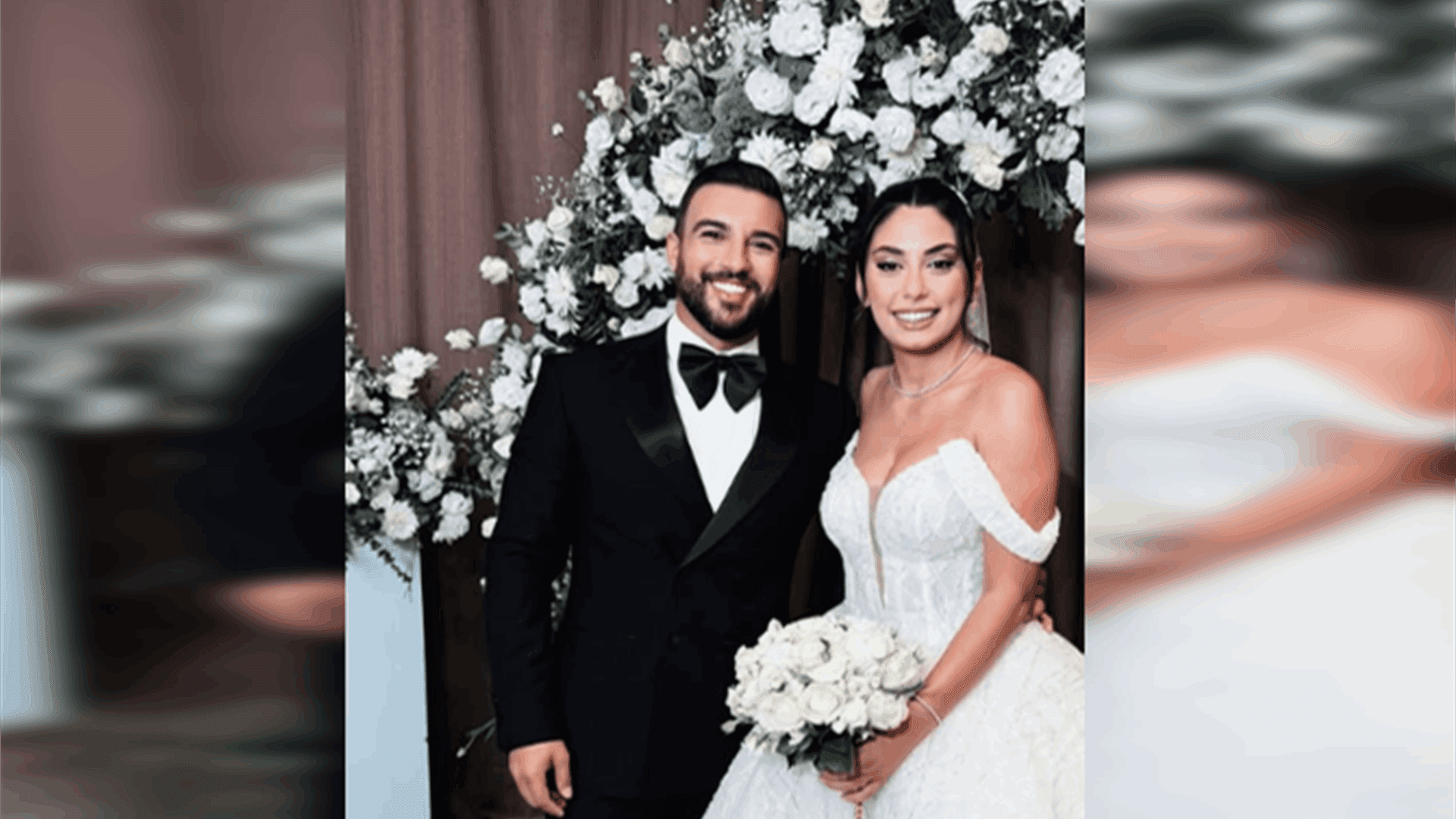 جورج يونس يهنئ بيرلا نجار في زفافها