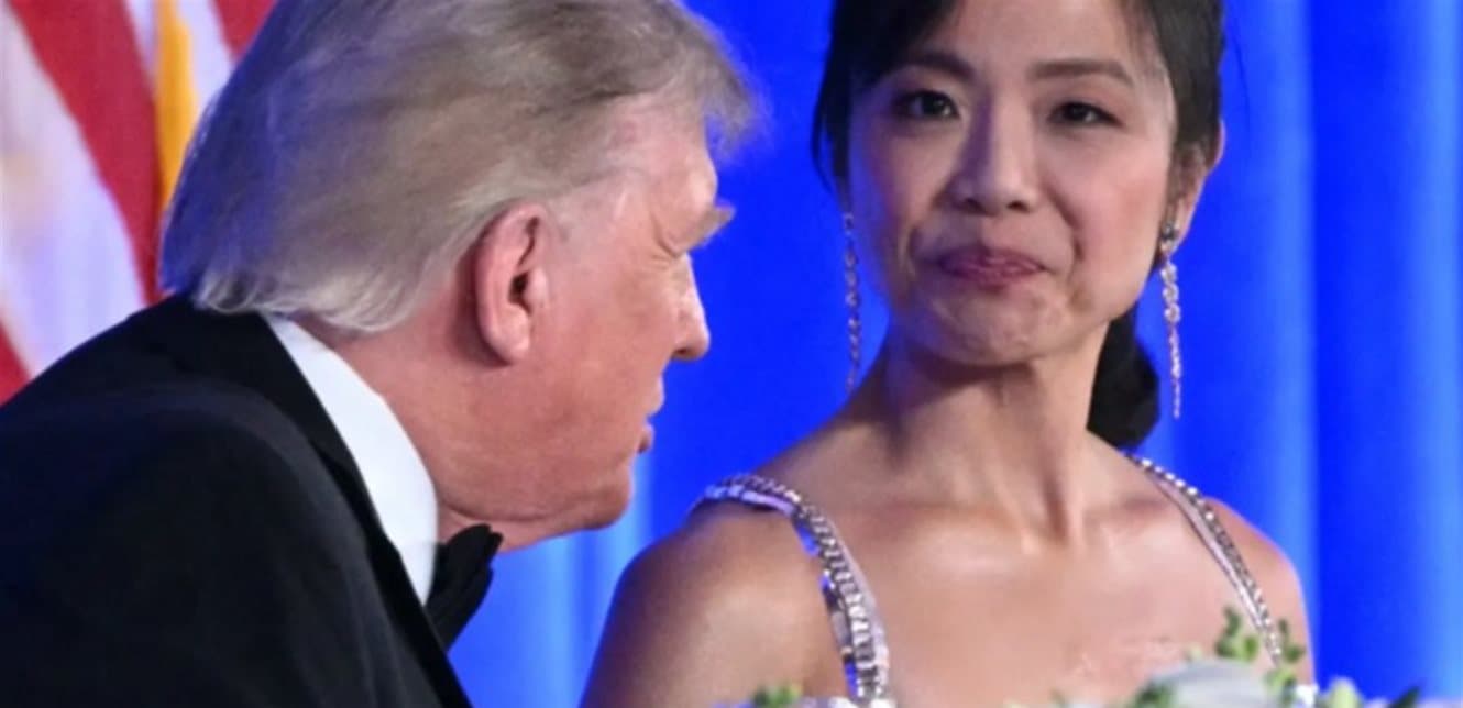 Trump's reaction during WSJ journalists honor