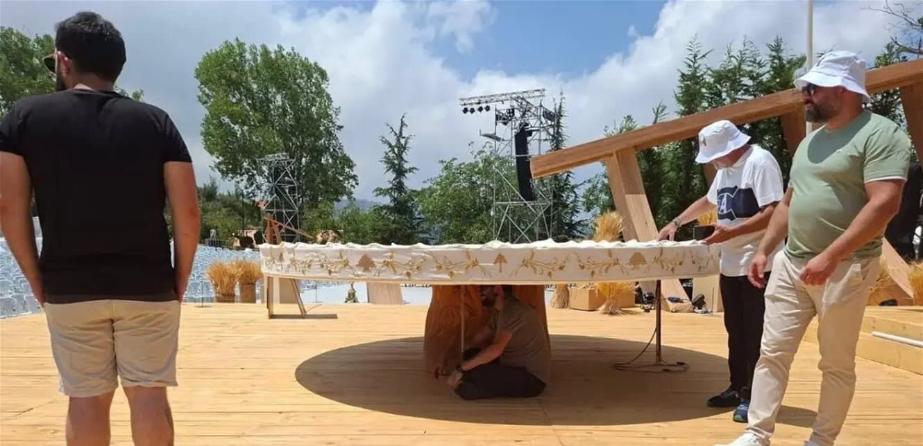 Preparations for Patriarch Hovig's beatification mass in Deir al-Amaira
