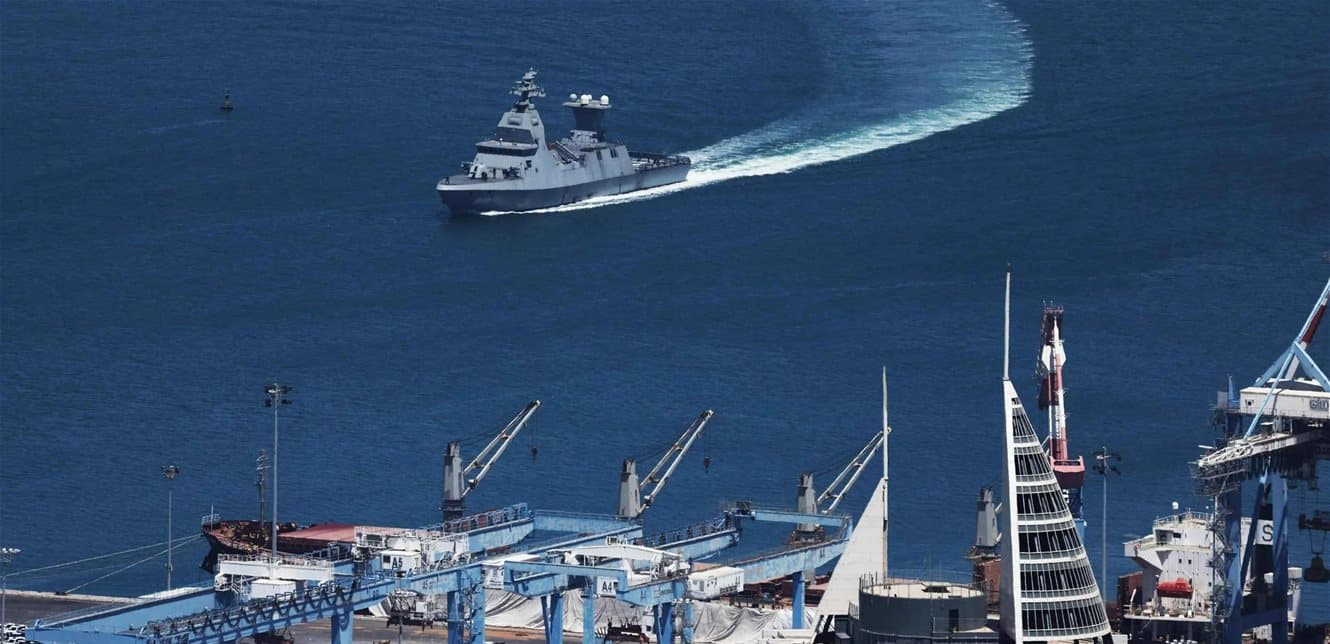 Military cargo ship arrives at Haifa