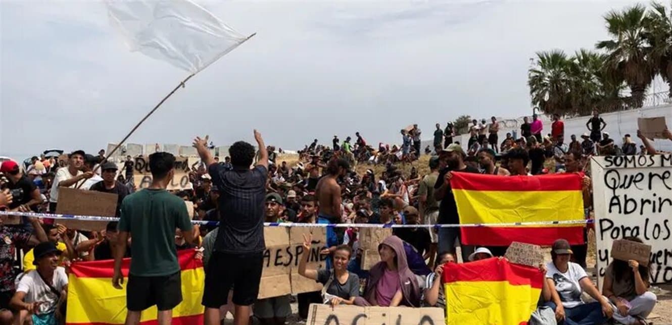 Migrants Protest in Spanish Ceuta