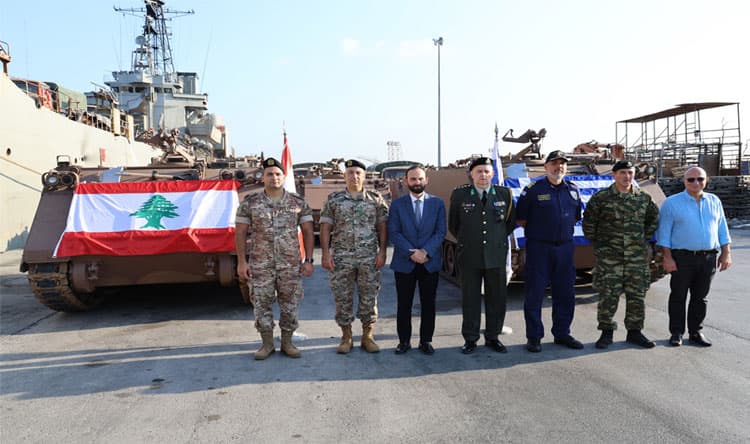 الجيش يتلقى الدفعة الثانية من الهبة اليونانية