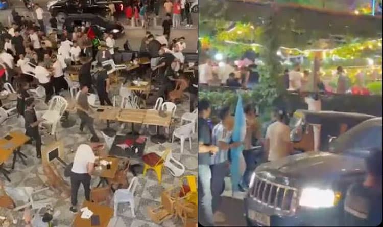 Baalbek Restaurant Fight During Match