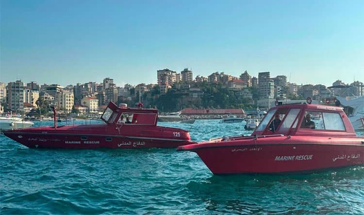 Lebanese Forces Civil Defense at Sea
