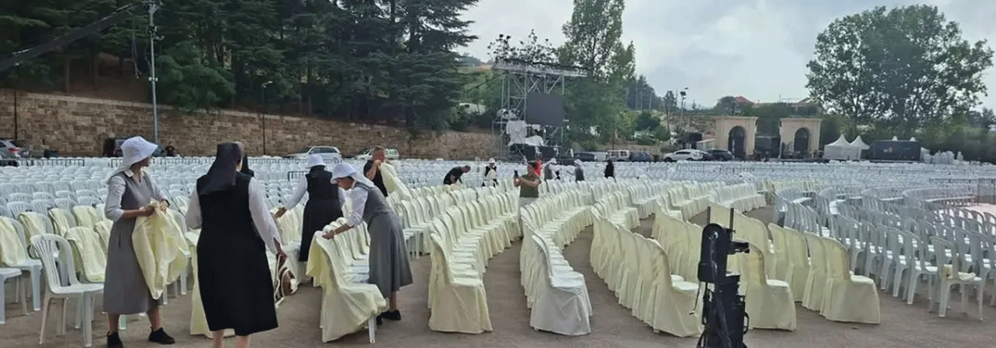 Preparations for Houwehik canonization at Deir el-Maâna
