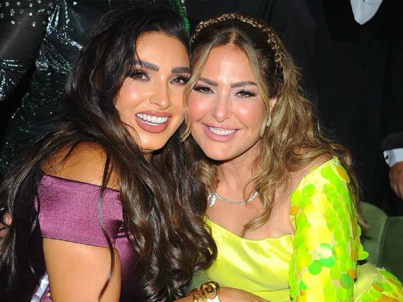 Stars Sabreen, Ghada Adel, Diana Hisham, and Sadeer Masoud Celebrate