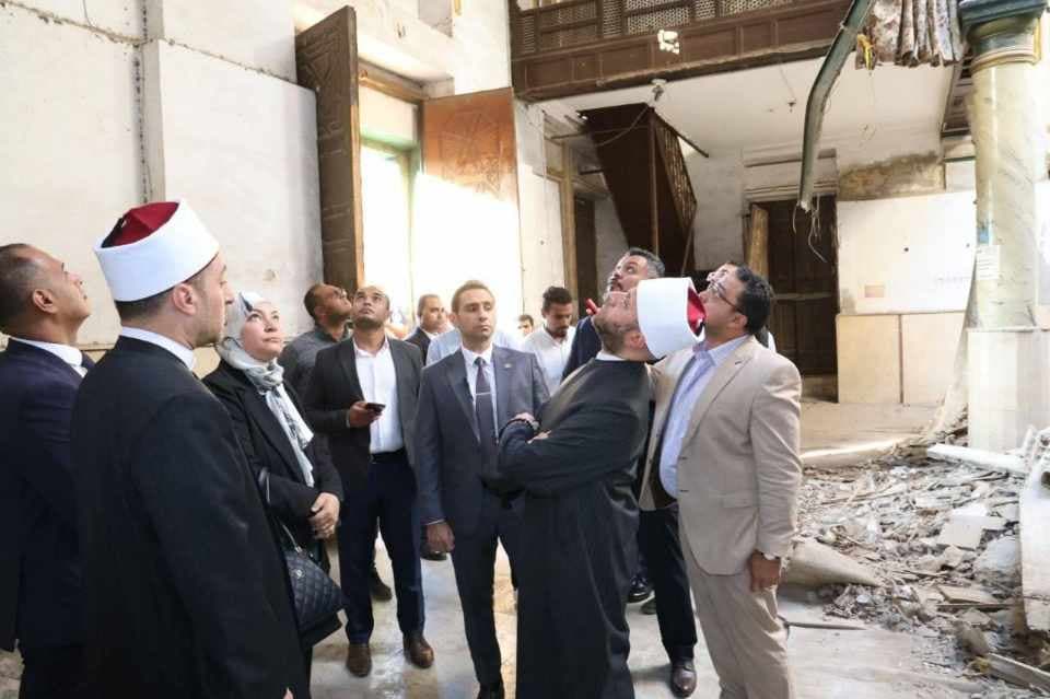 وزير الأوقاف يتفقد مسجد الشعراني لبدء التطوير