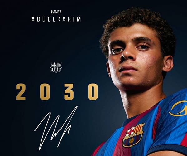 برشلونة يمدد عقد حمزة عبدالكريم