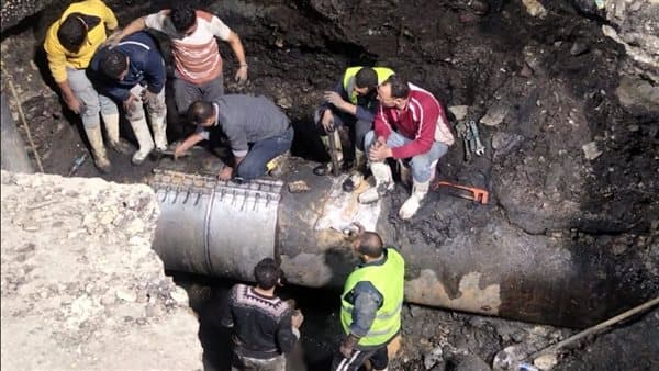 مياه القاهرة تنهي إصلاح خط الحلوان وتضخ المياه لثماني مناطق