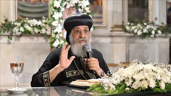 بابا تواضروس يلقي العظة في ملوي